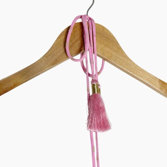 ROCOCO SAND Ombré Halter Maxi Dress Size Large Pink Purple Gold Dots - Picture 7 of 16